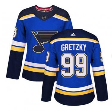 Women's Wayne Gretzky #99 St. Louis Blues Home Player Jersey Blue Size S M L XL XXL