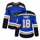 Women's Tony Twist #18 St. Louis Blues Home Player Jersey Blue Size S M L XL XXL