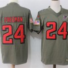 Men's Devonta Freeman #24 Atlanta Falcons Limited Player Jersey Olive