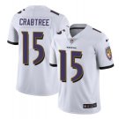 Men's Michael Crabtree #15 Baltimore Ravens Limited Player Jersey White