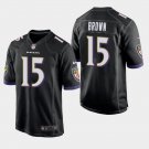 Men's Marquise Brown #15 Baltimore Ravens 2019 Game Player Jersey Black