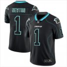 Men's Cam Newton #1 Carolina Panthers Limited Player Jersey Black Shadow