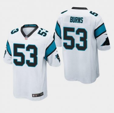 Men's Brian Burns #53 Carolina Panthers 2019 Game Player Jersey White