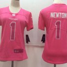 Women's Cam Newton #1 Carolina Panthers Limited Player Jersey Pink