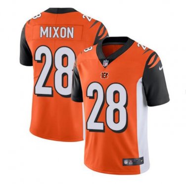 Men's Joe Mixon #28 Cincinnati Bengals Limited Player Jersey Orange