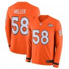 Men's Von Miller #58 Denver Broncos Therma Long Sleeve Player Jersey Orange