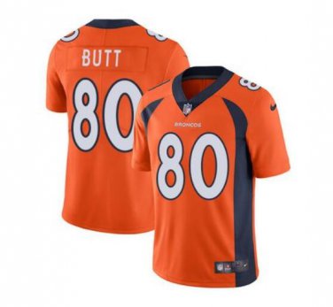 Men's Jake Butt #80 Denver Broncos Limited Player Jersey Orange