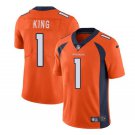 Men's Marquette King #1 Denver Broncos Limited Player Jersey Orange