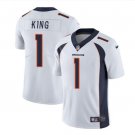 Men's Marquette King #1 Denver Broncos Limited Player Jersey White