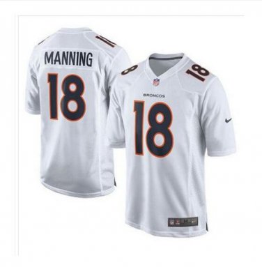 Men's Peyton Manning #18 Denver Broncos Game Event Player Jersey White