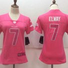 Women's John Elway #7 Denver Broncos Limited Player Jersey Pink