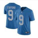 Men's Matthew Stafford #9 Detroit Lions Throwback Limited Player Jersey Blue