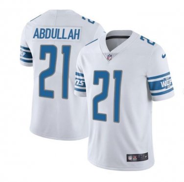Men's Ameer Abdullah #21 Detroit Lions Limited Player Jersey White