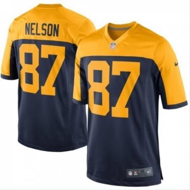 Men's Jordy Nelson #87 Green Bay Packers Game Player Jersey Navy