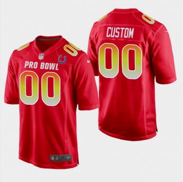 Custom Men's Indianapolis Colts AFC 2019 Pro Bowl Game Jersey Red