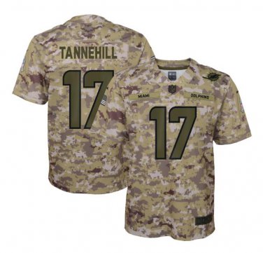 Youth Ryan Tannehill #17 Miami Dolphins Salute to Service Limited Player Jersey Camo