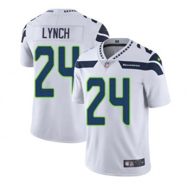 Men's Marshawn Lynch #24 Seattle Seahawks Limited Player Jersey White