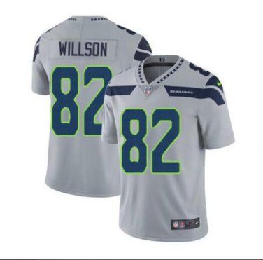 Men's Luke Willson #82 Seattle Seahawks Limited Player Jersey Gray