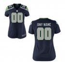 Custom Women's Seattle Seahawks Game Jersey Navy