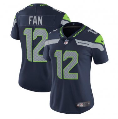 Women's FAN #12 Seattle Seahawks Limited Player Jersey Navy