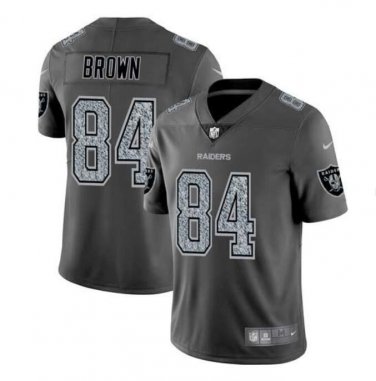 Men's Antonio Brown #84 Oakland Raiders Static Limited Player Jersey Gray