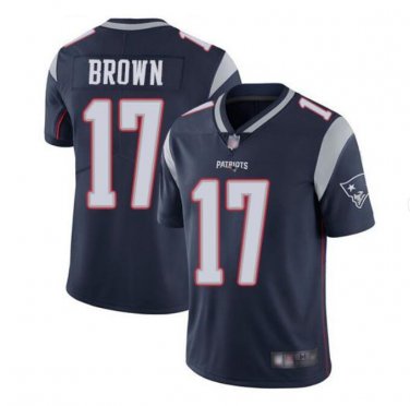 Men's Antonio Brown #17 New England Patriots Limited Player Jersey Navy