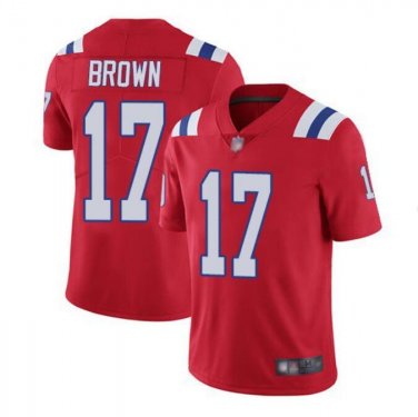 Men's Antonio Brown #17 New England Patriots Limited Player Jersey Red