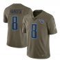 Men's Marcus Mariota #8 Tennessee Titans Limited Player Jersey Olive