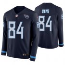 Men's Corey Davis #84 Tennessee Titans Therma Long Sleeve Player Jersey Navy