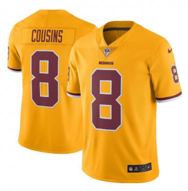 Men's Kirk Cousins #8 Washington Redskins Limited Player Jersey Yellow