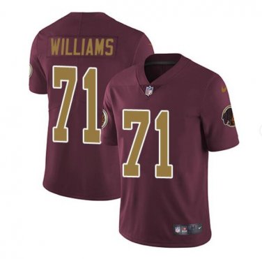 Men's Trent Williams #71 Washington Redskins Color Rush Limited Player Jersey Burgundy