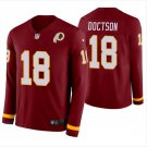 Men's Josh Doctson #18 Washington Redskins Therma Long Sleeve Player Jersey Burgundy