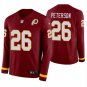 Men's Adrian Peterson #26 Washington Redskins Therma Long Sleeve Player Jersey Burgundy