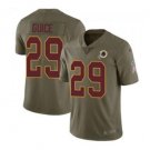 Men's Derrius Guice #29 Washington Redskins Limited Player Jersey Olive