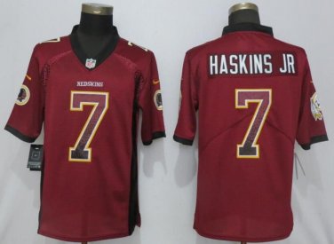 Men's Dwayne Haskins Jr #7 Washington Redskins Limited Player Jersey Burgundy Drift Fashion