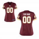 Custom Women's Washington Redskins Game Jersey Burgundy