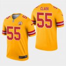 Men's Frank Clark #55 Kansas City Chiefs Inverted Legend Player Jersey Gold