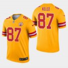 Men's Travis Kelce #87 Kansas City Chiefs Inverted Legend Player Jersey Gold