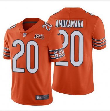 Men's Prince Amukamara #20 Chicago Bears 100th Anniversary Limited Player Jersey Orange