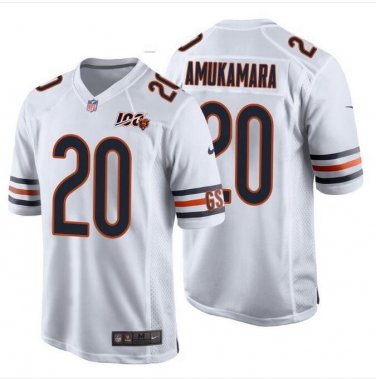 Men's Prince Amukamara #20 Chicago Bears 100th Alternate Game Player Jersey White