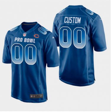 Custom Men's Chicago Bears NFC 2019 Pro Bowl Game Jersey Blue