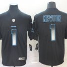 Men's Cam Newton #1 Carolina Panthers 2019 Limited Player Jersey Black Smoke Fashion