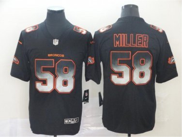 Men's Von Miller #58 Denver Broncos 2019 Limited Player Jersey Black Smoke Fashion