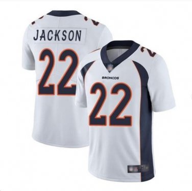 Men's Kareem Jackson #22 Denver Broncos Limited Player Jersey White
