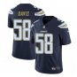Men's Thomas Davis #58 Los Angeles Chargers Limited Player Jersey Navy