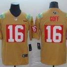 Men's Jared Goff #16 Los Angeles Rams City Edition Limited Player Jersey Gold
