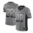 Men's Josh Jacobs #28 Oakland Raiders Limited Player Jersey Gray Drift Fashion
