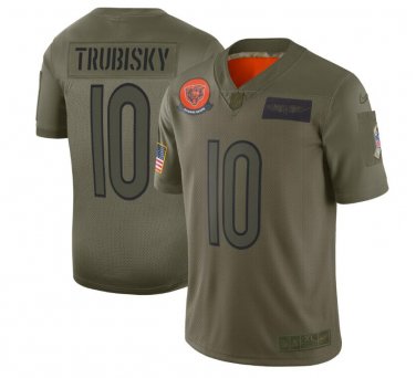 Men's Mitchell Trubisky #10 Chicago Bears 2019 Salute to Service Limited Jersey Camo