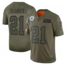Men's Ezekiel Elliott #21 Dallas Cowboys 2019 Salute to Service Limited Player Jersey Camo