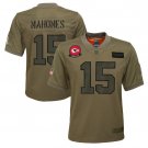 Youth Patrick Mahomes #15 Kansas City Chiefs 2019 Salute to Service Limited Player Jersey Camo